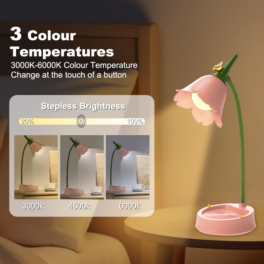 Lampada Da Scrivania A LED Pieghevole Senza Fili - Lampada Da Tavolo Dimmerabile A 3 Livelli Leggera E Confortevole Ricaricabile Tramite Usb Controllo 88757270