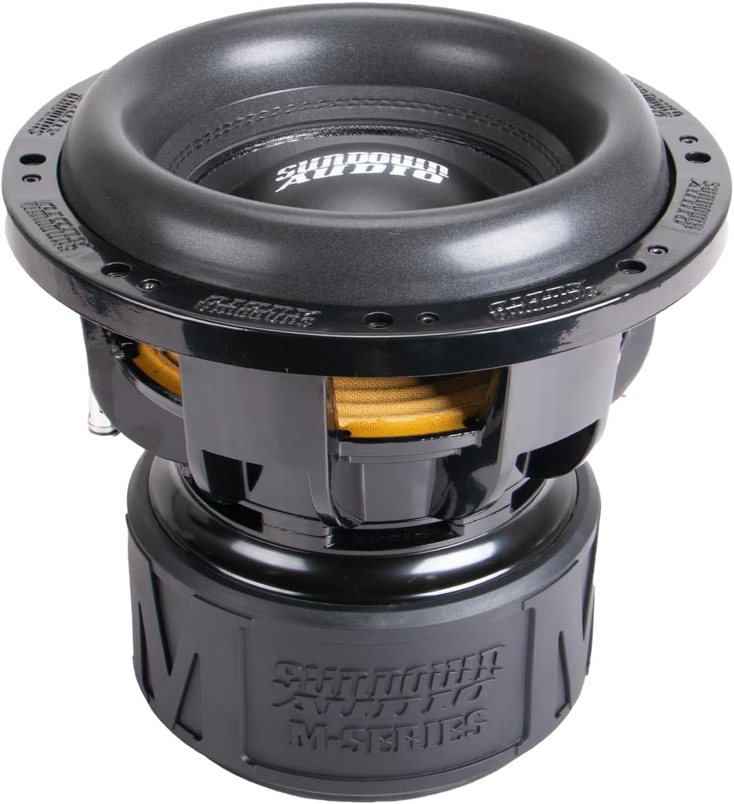 Sundown Audio M-10 D1 10" Car Subwoofer – 2000W RMS/4000W Peak, Dual 1-Ohm, 3" Aluminum VC, 35mm Xmax, Mega-Roll Surround, Low-Distortion Bass for Pro Systems