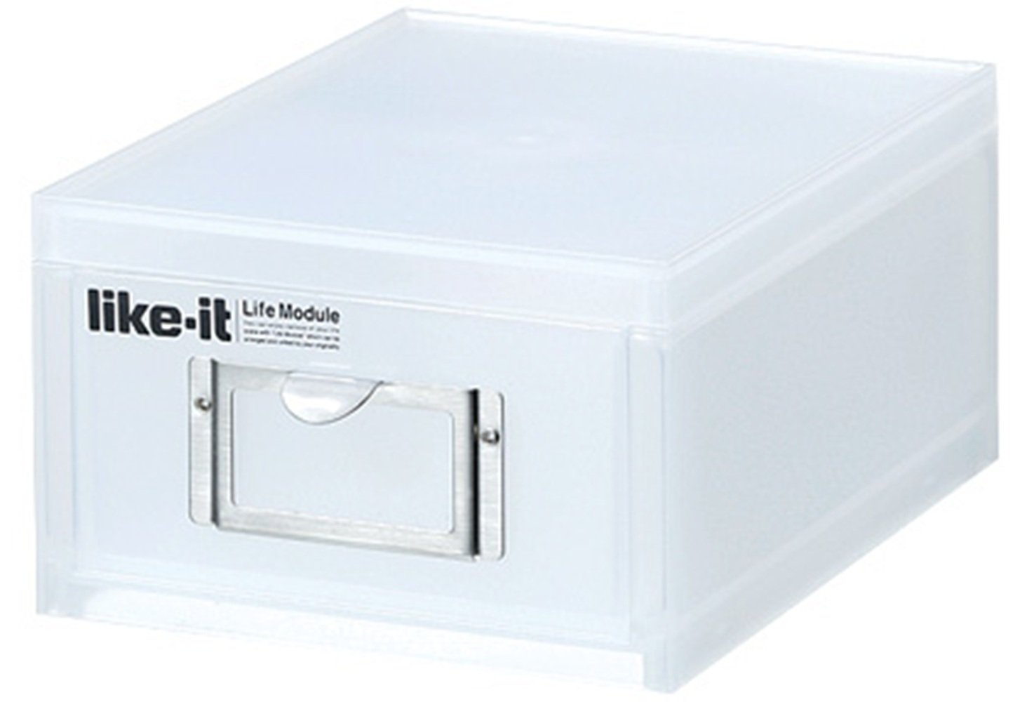 Like-It | MX-16 | A6 Akteneinheit | Kleine Schublade für Desktop, Büro-Organizer, Schreibtisch, Küche, Regal, Hefter, Haftnotizen, Clip | 20,1 x 14,5 x 16,4 cm | Tr. Weiß |