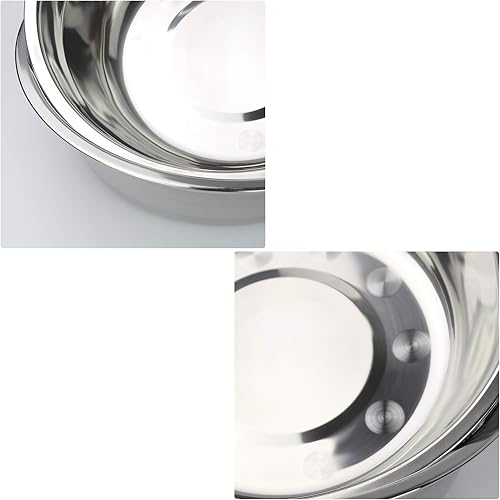 Miniatura 3 de Paquete de 4 tazones para mezclar de acero inoxidable, cuencos de preparación de metal, F
