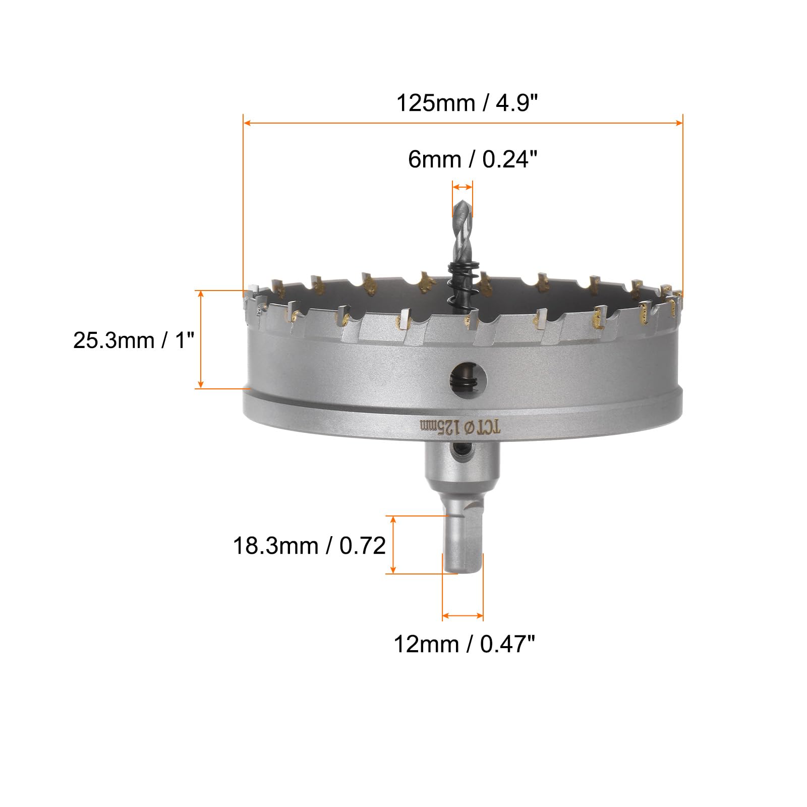 QUARKZMAN 2pz Seghe Tazza Metallo Tagliente Carburo 125mm / 4.9" di Diametro per Acciaio Inossidabile, Metallo, Lega di Alluminio, Rame, Ottone, Plastica