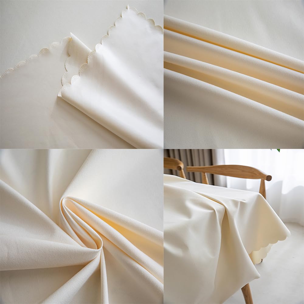 Fusehngre 51"x 94.5" Waterproof Rectangle Tablecloth Oil Spill Proof Wrinkle Resistant Table Cover Cotton 6-8 seats Table Cloth for Dining Kitchen - Image 4