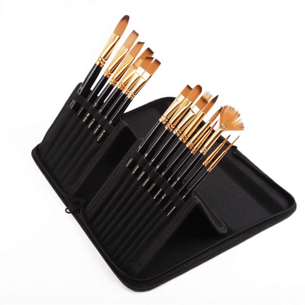 Set di Pennelli 12. PCS. Set di pennelli ad olio dell'acquerello perfetto manico lungo for principianti for bambini artisti per Principianti e Professionisti