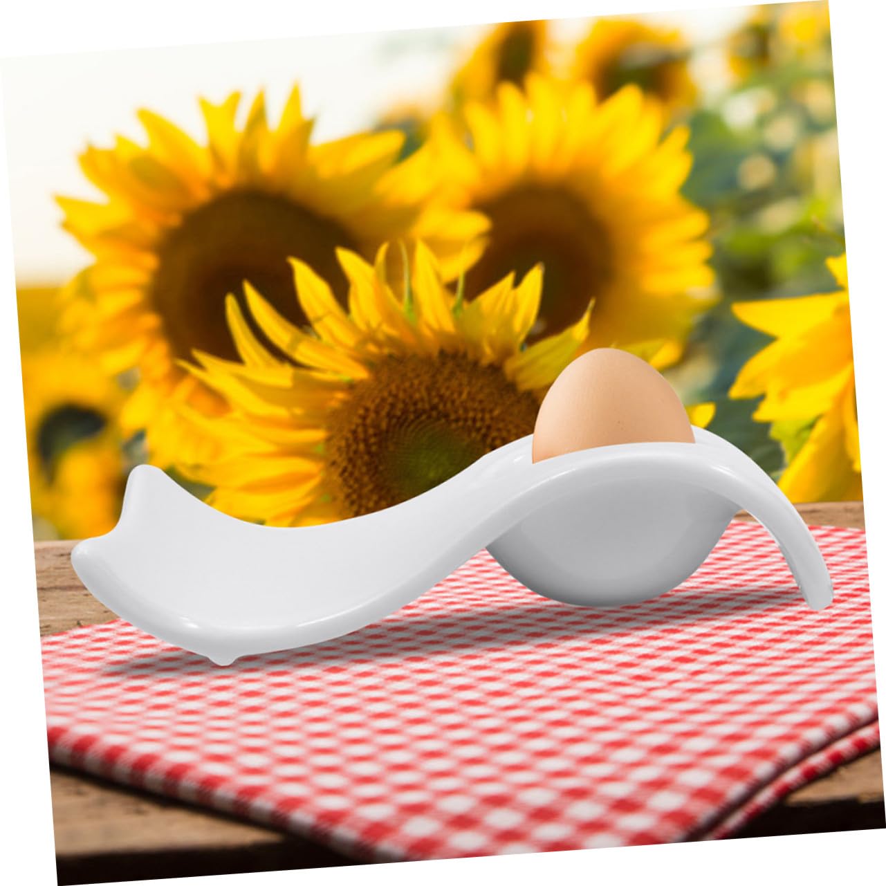 Porte-œufs Assiettes Élégantes 6 Pièces en Céramique Blanche Design Moderne et Fonctionnel Supports Pratiques pour Œufs Durs pour Petit-déjeuner