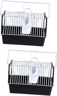 ABOOFAN 2 Peças Gaiola De Pássaros Ao Ar Livre Gaiola De Habitat De Pássaros Ninho Portátil Gaiola De Pássaros Para Papagaios Gaiola De Pássaros De Estimação Madison Gaiola De Papagaio