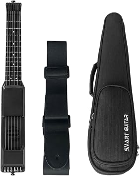 Pocket Acoustic Guitar Gadget Fingerboard with Storage Bag for Beginners Kids 7 Frets with Bag
