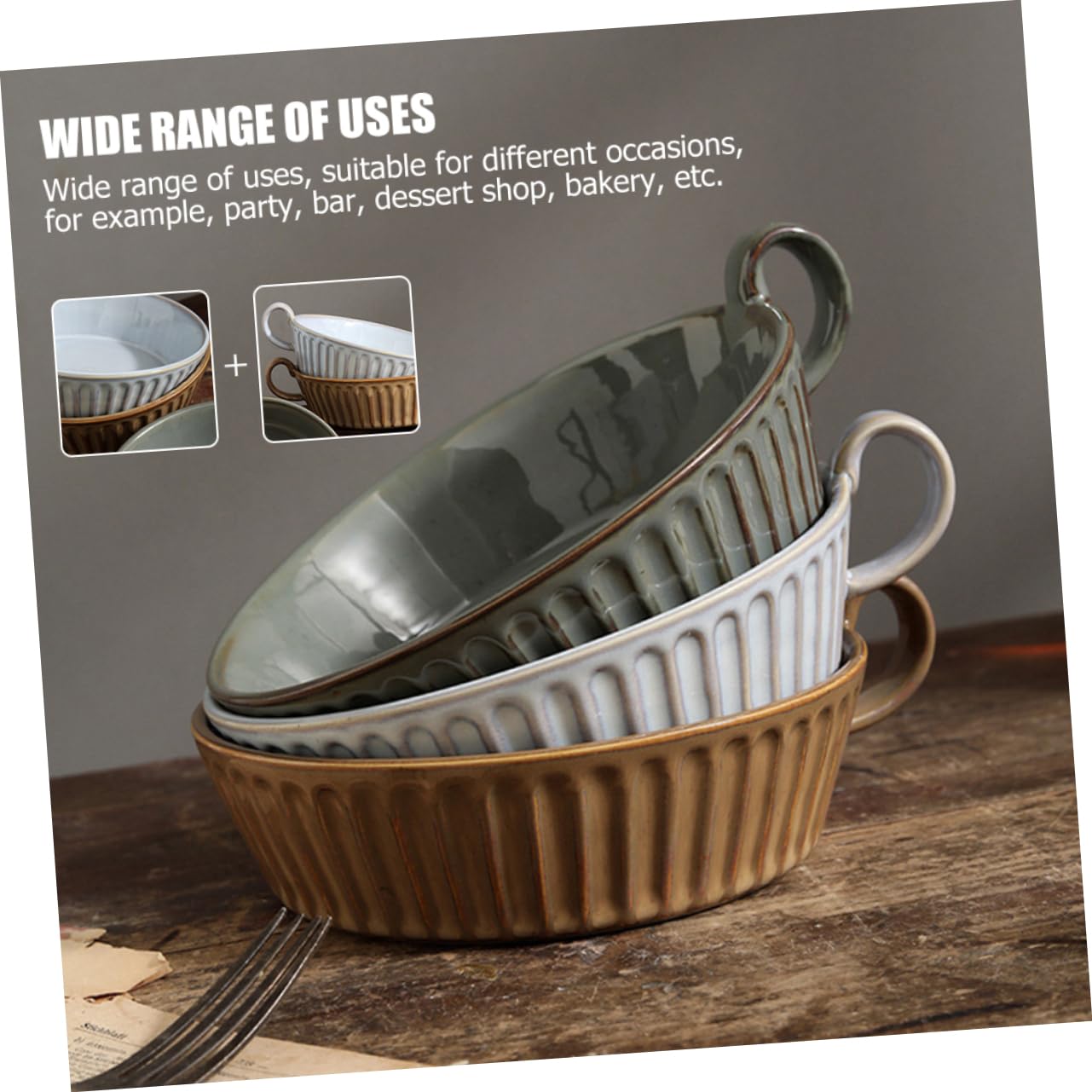 MUCKLILY Serving Dish Vintage Style Food Serving Dish for Parties Weddings and Gatherings Sturdy and Stackable Design Easy to Clean for Salad Pasta and Fruit