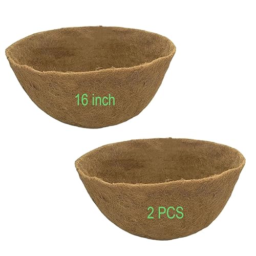 Coco Liners for Planters 16 Inch 2PCS Round Shape Coco