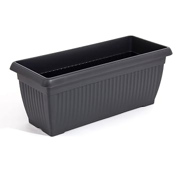 70 cm graphite colour large plastic balcony box available in 2 colours and 3 sizes