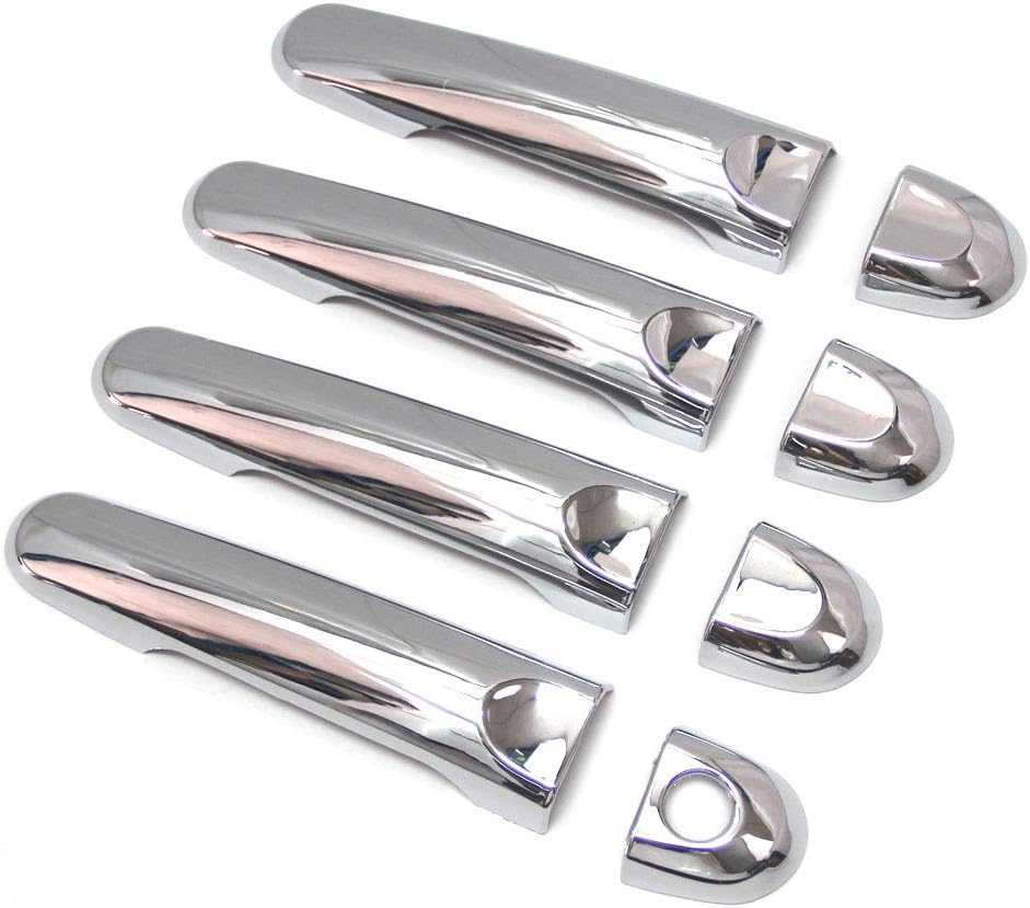 Fit For Nissan Tiida Pulsar 2011-2016 2nd Gen Chrome Side Door Handle Cover Car Exterior Trim Accessories (Without Smart Enter Set)
