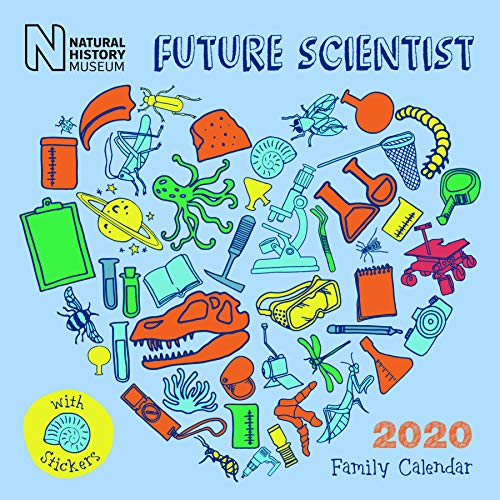 Natural History Museum Kids Future Scientist 2020 - Calendario de pared cuadrado con pegatinas