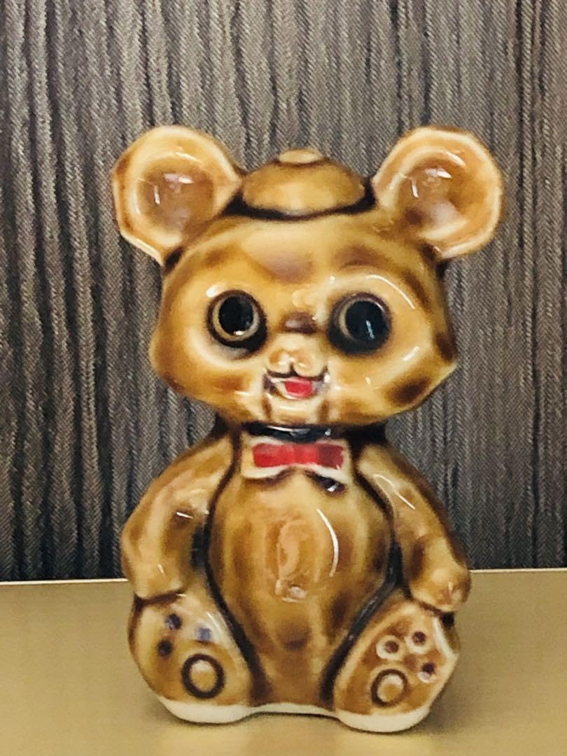 Vintage 陶器製 黒いクマの置物　昭和レトロ Amazon.co.jp: 昭和レトロビンテージ陶器製 くまの置物 : ホーム＆キッチン