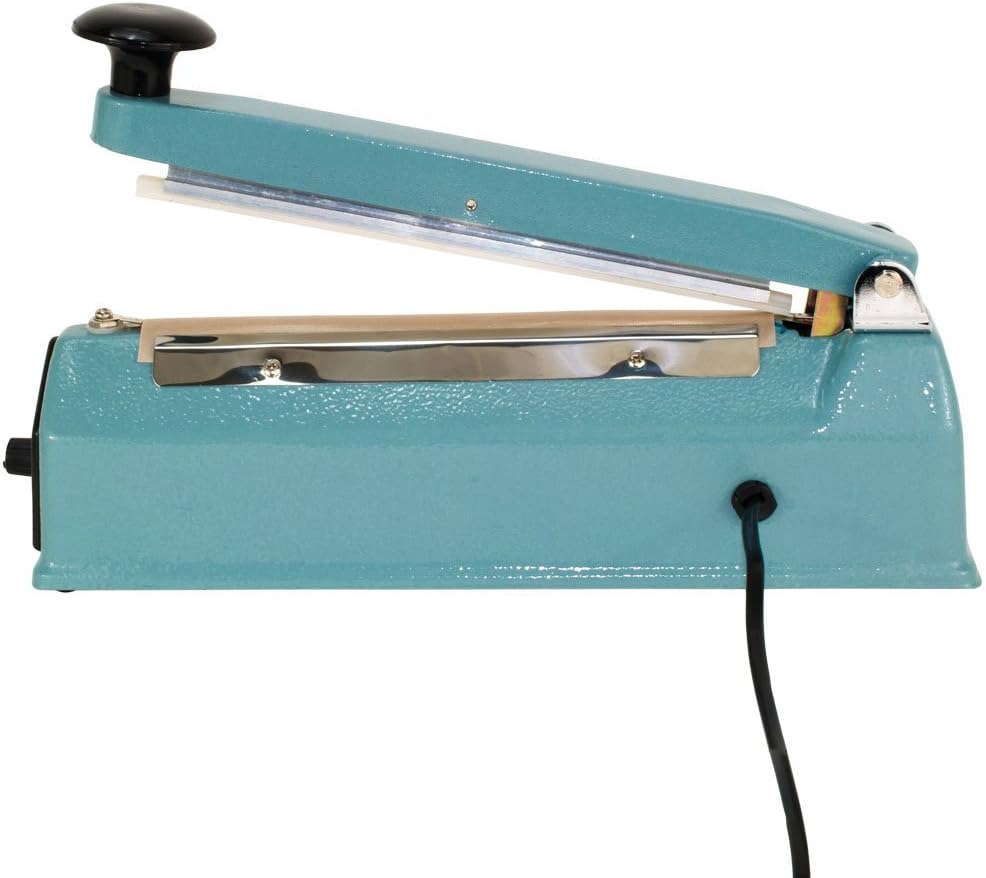 Hand Impulse Sealer Heat Seal Machine 8 Inch Poly Sealing with Element Grip and Teflon