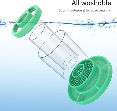 Miniatura 5 de Enjuague de pinceles, limpiador de pinceles, taza de enjuague, taza de limpieza de silicona para acrílico, acuarela y medios a base de agua, verde