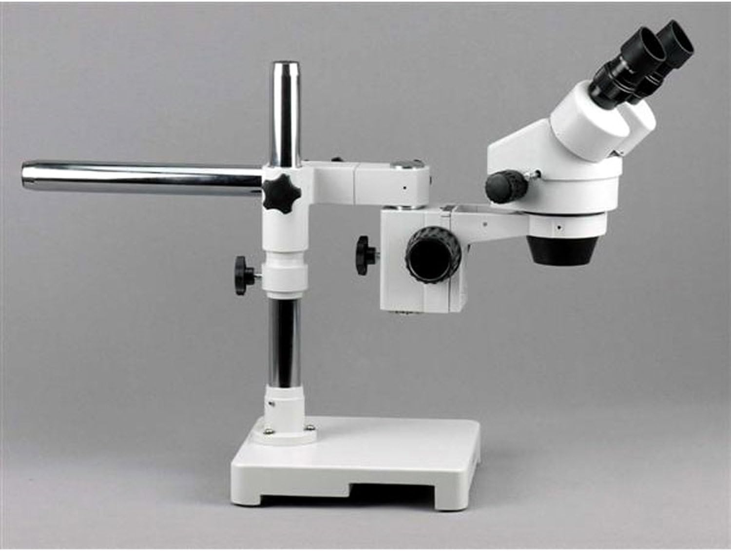 Crеаtіvе Prоduсt AmScope SM-3B-FRL Professional Binocular Stereo Zoom Microscope, WH10x Eyepieces, 7X-45X Magnification, 0.7X-4.5X Zoom Objective, 8W Fluorescent Ring Light, Single-Arm Boom Stand, 110V-120V