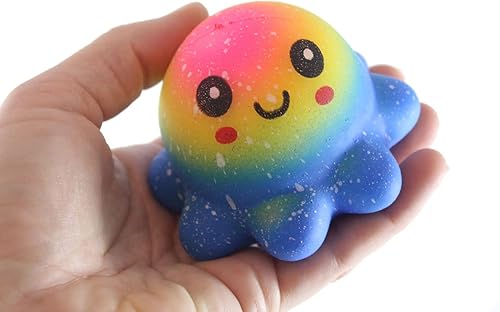 Miniatura 2 de Juego de 2 bolas de estrés de calamar y pulpo, con relleno de Doh, sensorial, estrés, juguete para la ansiedad súper suave