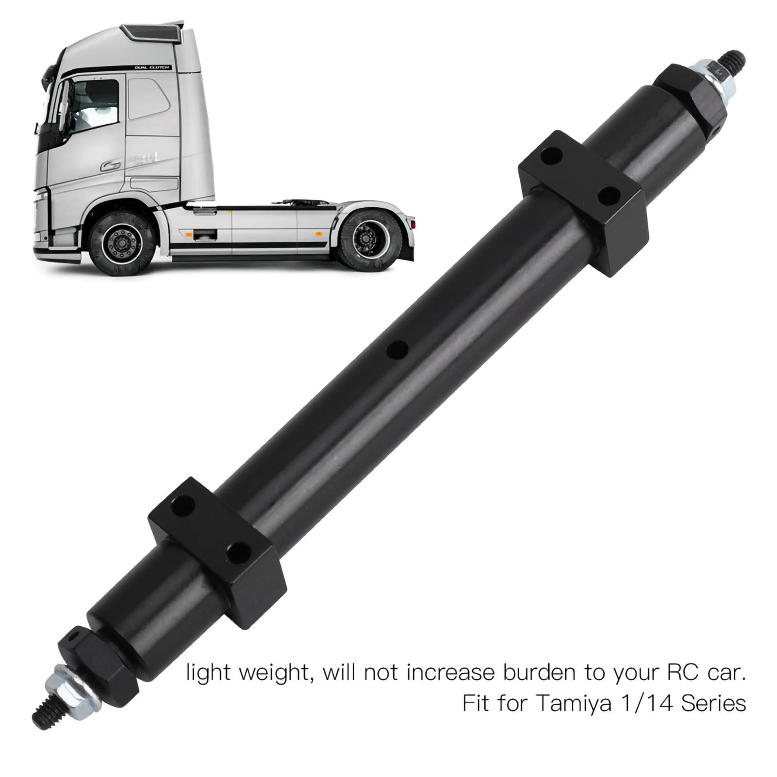 Nuova Coppia Tamiya RC 1/14 GlobeLiner King Hauler Piastra Di Copertura Scudo Scarico Metallo - Foto 6