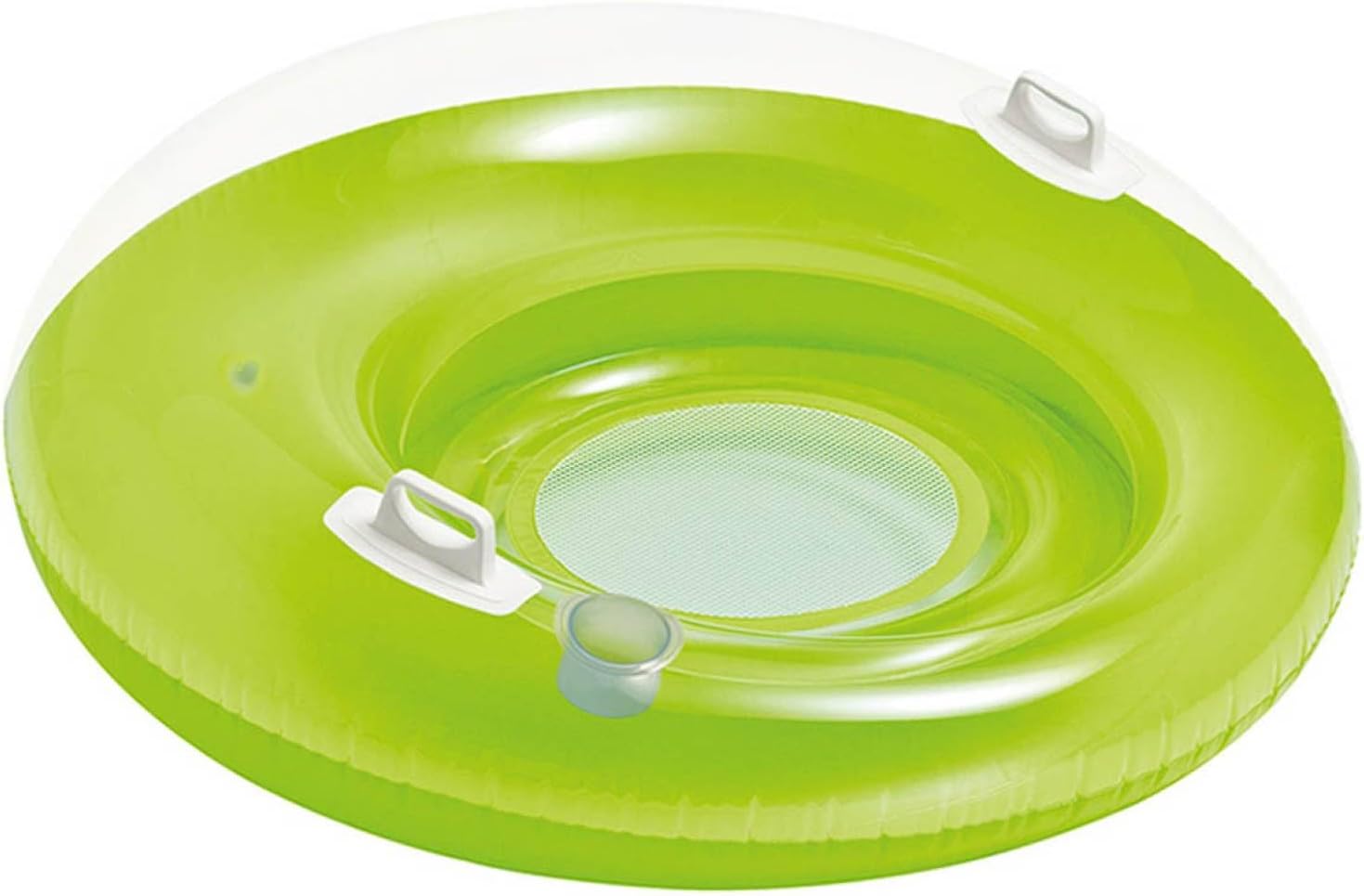 58883EP Inflatable Sit 'N Lounge Pool Float: Heavy Duty Grab Handles – 47" Diameter – 220lb Weight Capacity – One Lounge – Color May Vary