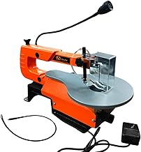 VOLTZ VZ-SS16L VRF New Electric Scroll Saw Corded Electric 16 Inch 120W with Led Light Speed adjustable Control Foot Switch Scroll Saw Machine for cutting Hard Wood