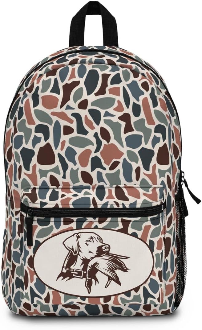 Dog Duck Camouflage Backpack, Back to School, Hunting Bag, Cute School Accessories, Hunting Gifts