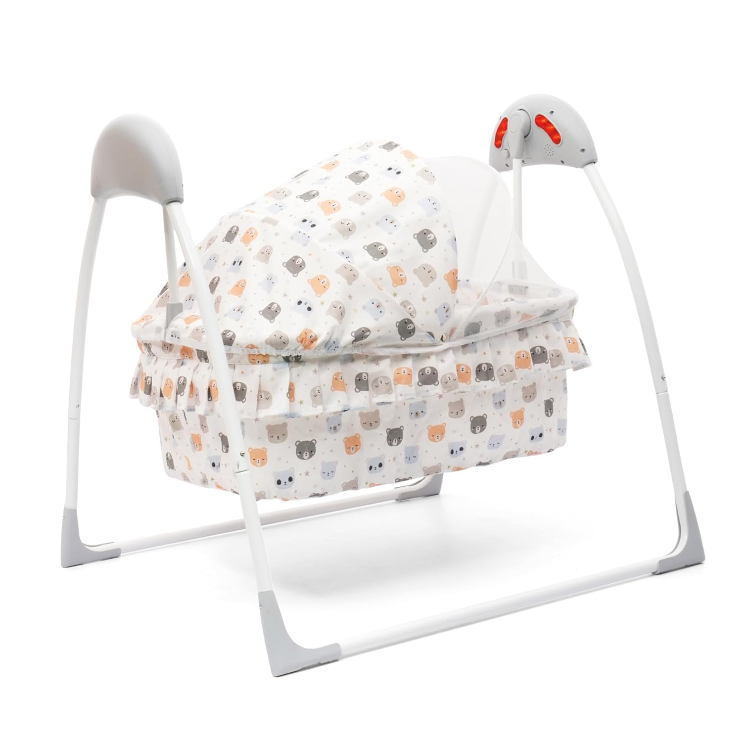Electric & Musical Baby Cradle Zigy Gray Manual Rocking Bassinet with Swing Music Soothing Lights 012 Months-image-19