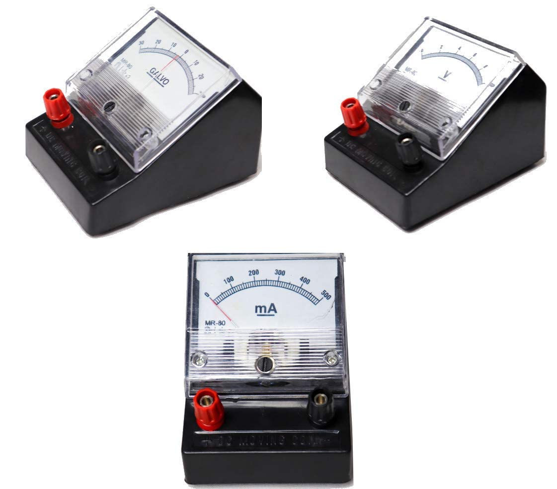 Combo analog dc Voltmeter 10 volt + Ammeter 500 ma + Galvanometer 30-0-30 volt for lab desk stand type (B0C7R7KTYW) Amazon Price History, Amazon Price Tracker