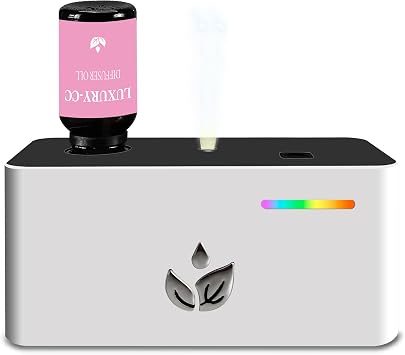 Waterless Diffuser for Essential Oils, Portable Scent Diffusers for Home, Rechargeable Air Aromatherapy Diffuser for Office Hotel Excluding Essential Oils White