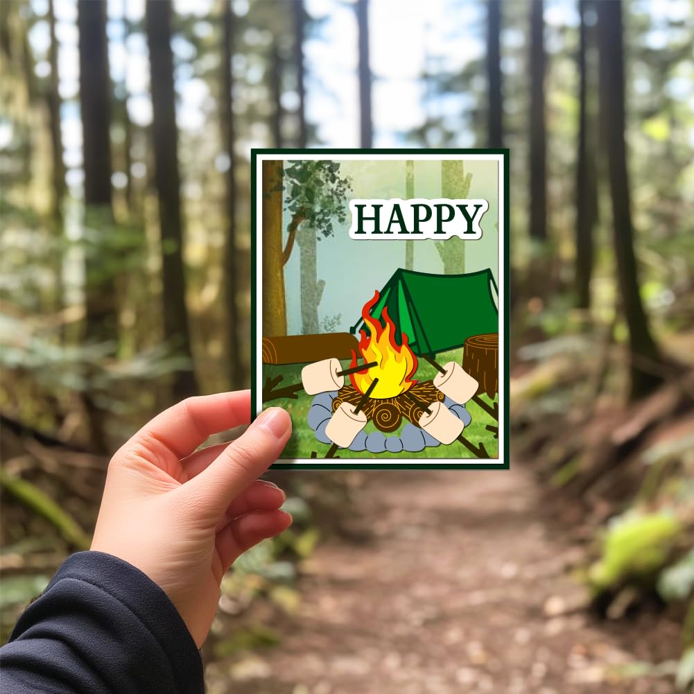 BENECREAT Camping Equipments Die Cuts for Card Making Tents Fire Barbecue Carbon Steel Template Metal Embossing Cutting Dies for Paper DIY Scrapbooking Album Craft Home Decor - Image 4