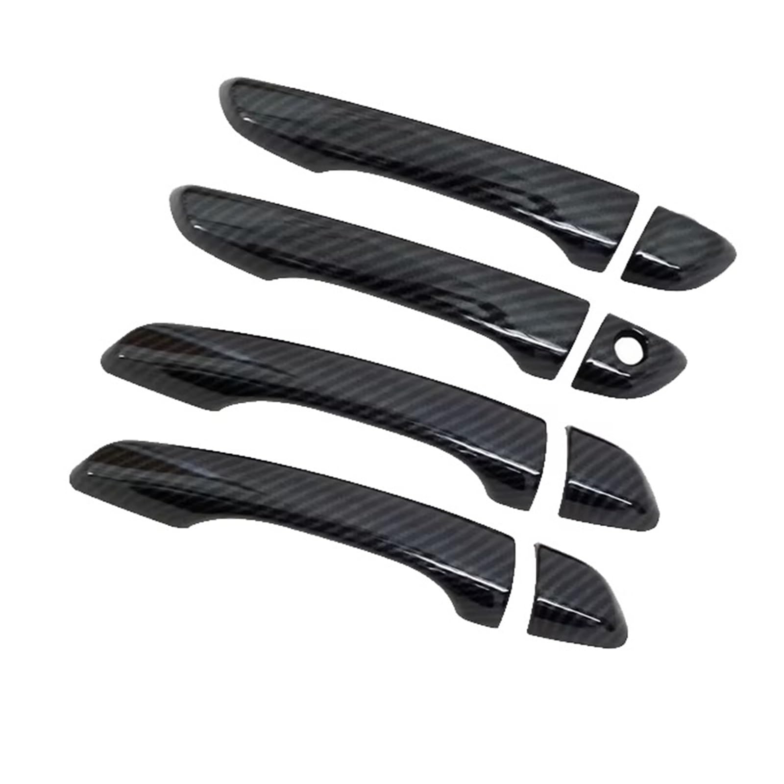 Cfdekoib Carbon Fiber Exterior Door Handle Cover Car Exterior Door Handle Cover Compatible With Peugeot For 208 For P21 2020-2023 Cap Trim Frame Plus Extra Pair Set Accessories