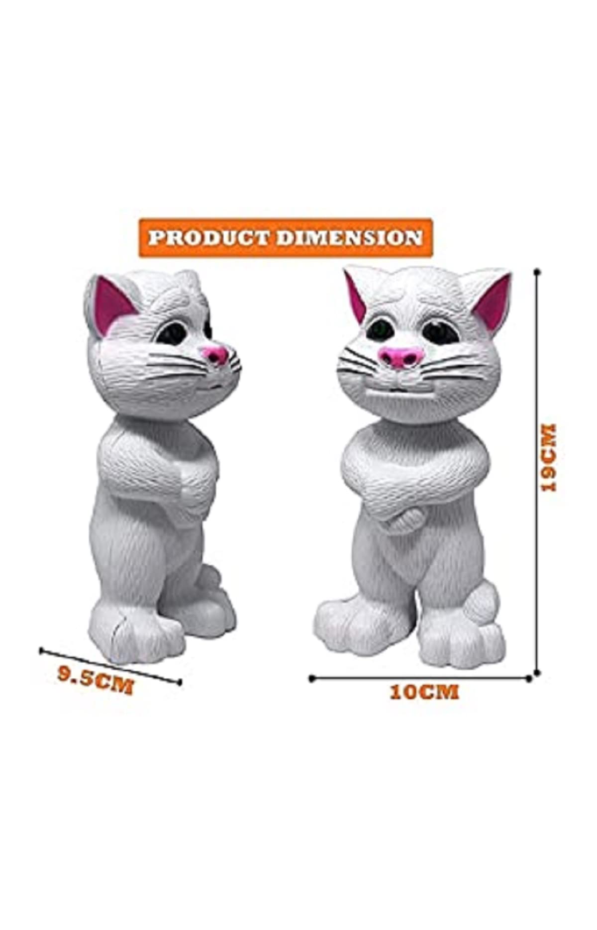 KKR Enterprise®:- Talking Tom Cat Toy for Kids Intelligent Speaking Repeats What You Say - Birthday Gift for Boy and Girl (Multi Color)(1 PIS) 3