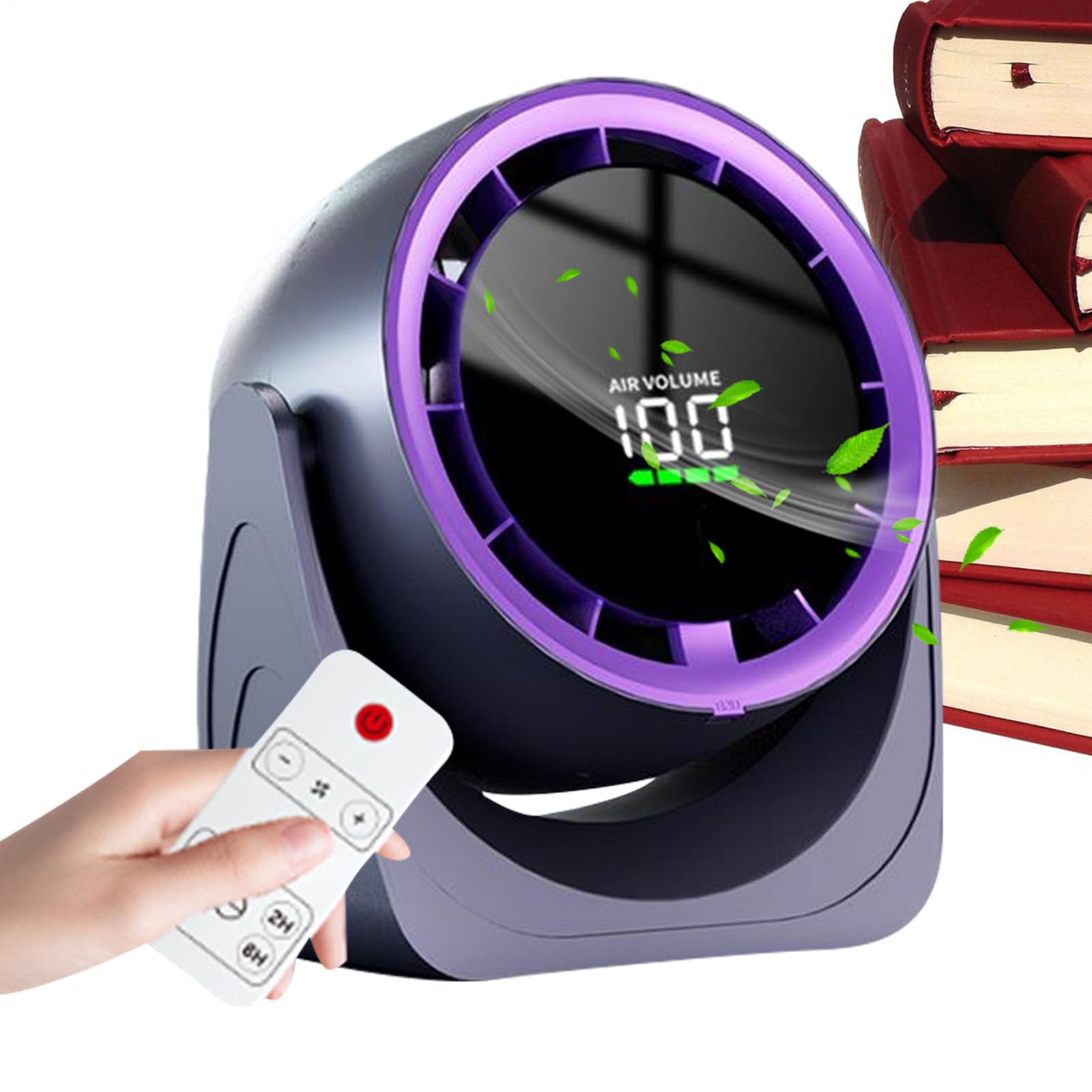 Ventilateur de bureau avec télécommande et affichage numérique sans fil