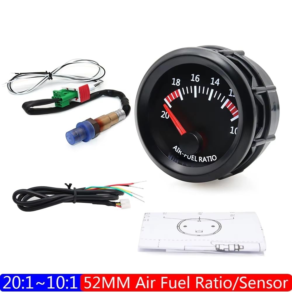 Per Misuratore AFR Per Auto 12 V 20:1-10:1 Corsa Rapporto Aria-carburante 52 Mm Con Sensore Ossigeno O2 A Banda Stretta 0258006028 Sensore ossigeno