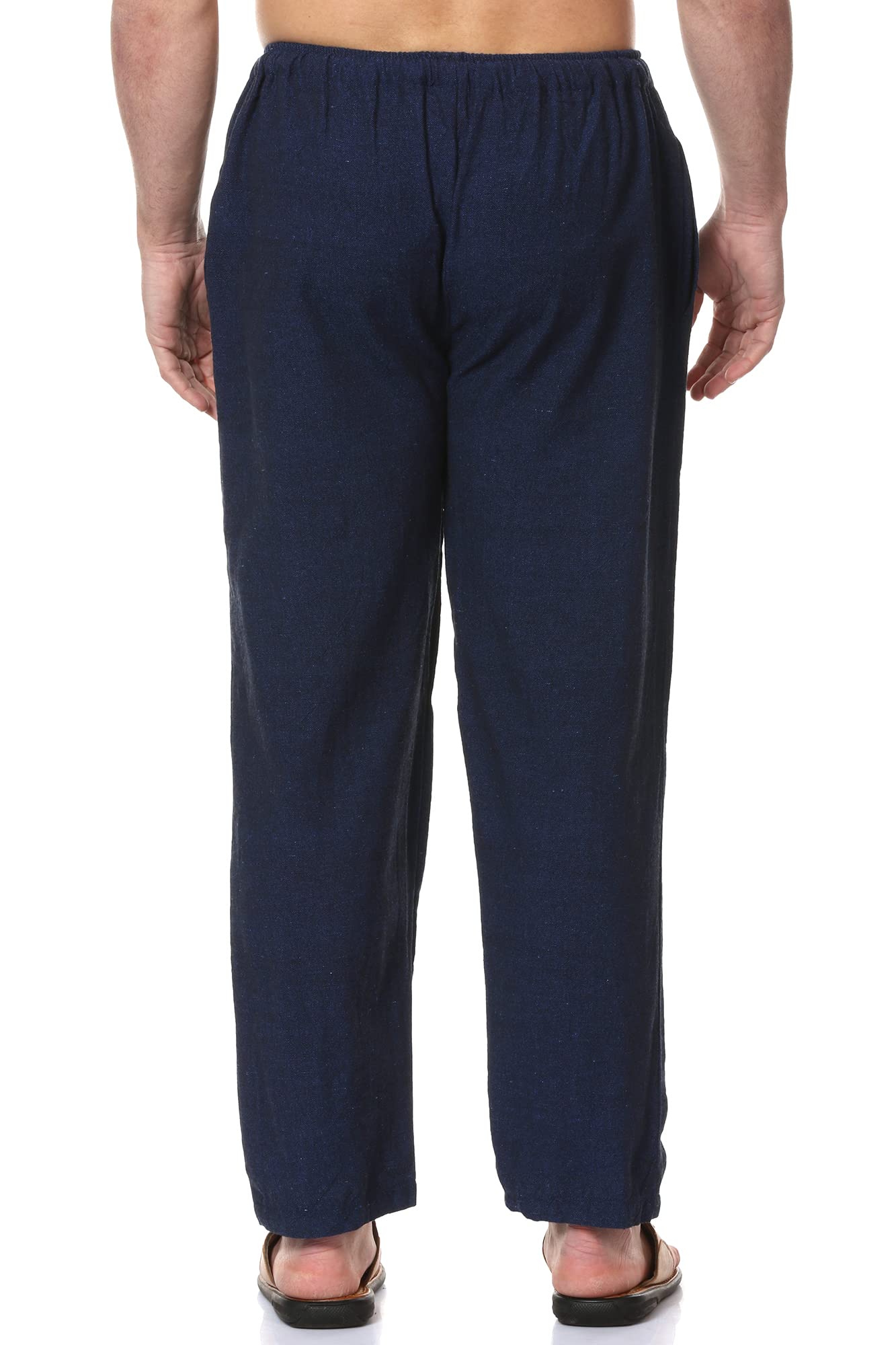 Aatman One Size Men's Eco-Friendly Cotton Casual Style Pyjama | Fits Waist Size 28 To 36 Inches_At01011, Blue 4