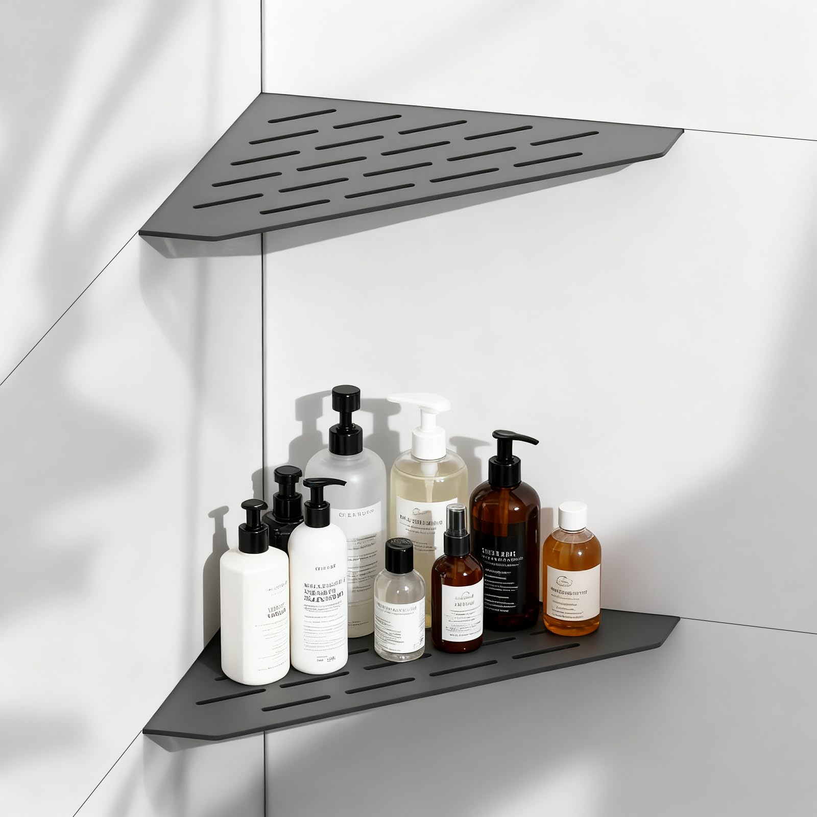 BATHLAVISH Corner Shower Shelves 10 2 Pcs 304 Stainless Steel Shower Corner Shelf Wall Mount Triangle Shower Caddy