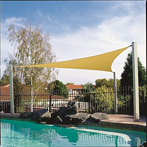 Coolaroo Coolhaven Shade Sail, 95% Uv Block Shade And Sun Shield, Medium 12' Triangle Shade Sail Including Hardware Kit, Sahara Tan #TOP11