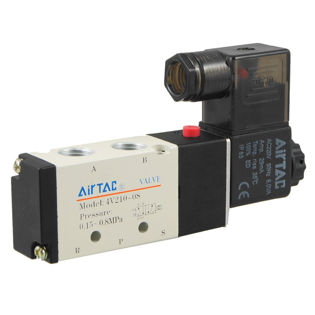 Distributeur pneumatique 4V210-08 AC220V à commutation rapide 2 positions 5 ports