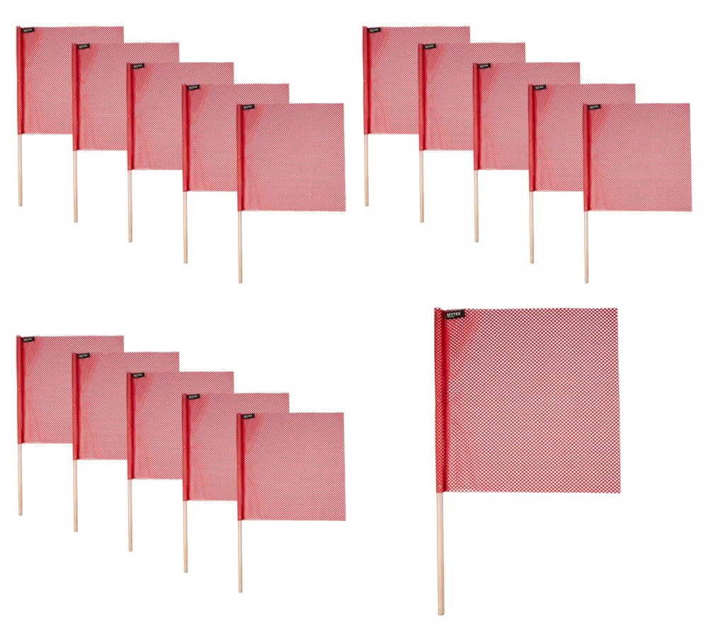 Mytee Products 15 Pcs Magnetic Oversize Load Sign Kit - 2 Mesh Oversized Load Banner, 8 Pcs Mesh Warning Flag w/Wood Dowel & Wire Loop, 1 Bag & 4 Magnetic Flag Holder for Construction, Pedestrian Sign — Amazon image 11