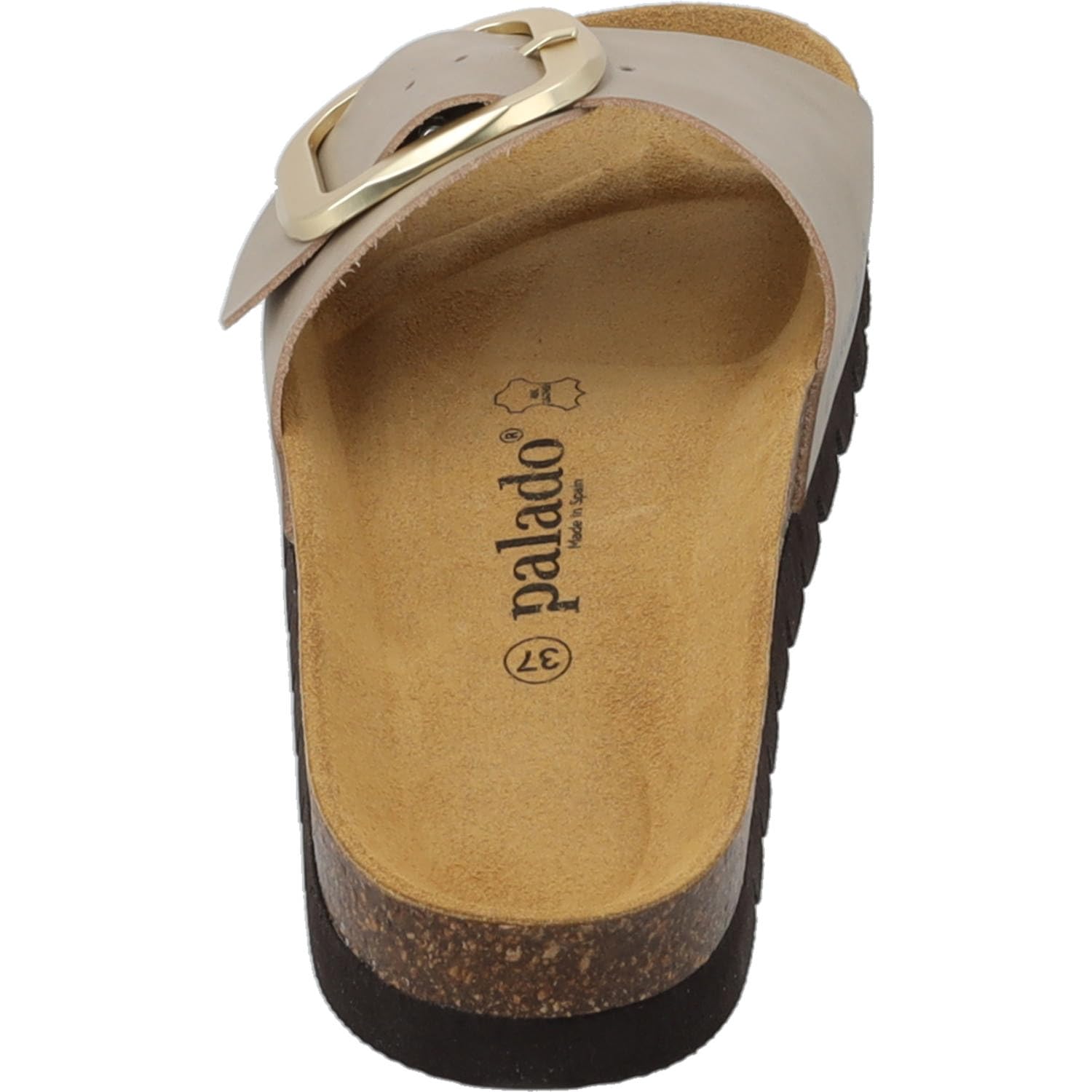 Palado Pantoletten Damen Malta MGS MP Premium Leather - elegante Sandalen Made in Spain - Hausschuhe mit Kork-Fußbett - bequeme Sommerschuhe