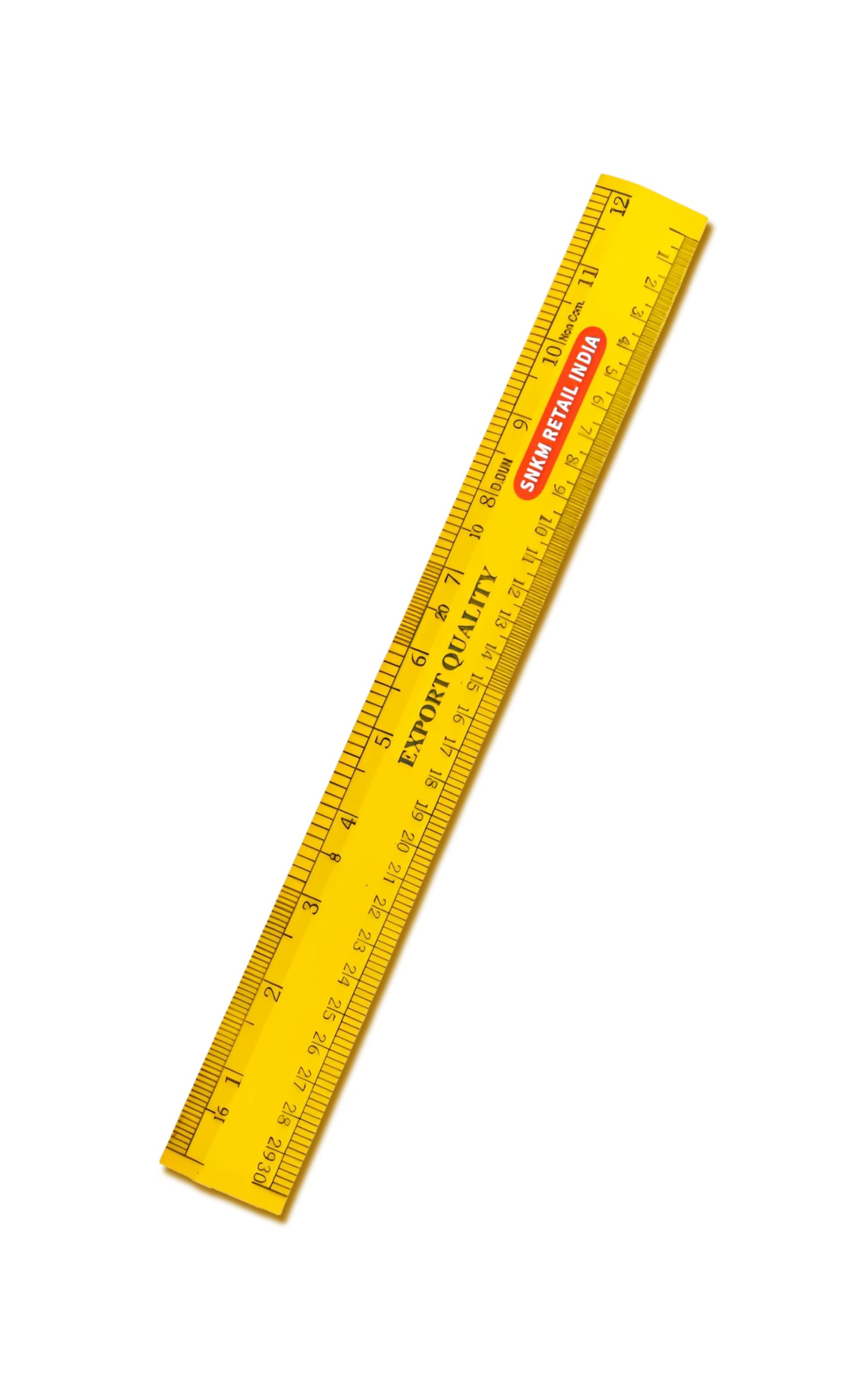 Wooden Scale For Measuring 12 Inch / 30 CM For Student, Home, School, Office Use - Drawing Straight Ruler Wood Scale (Yellow, Pack of 1)