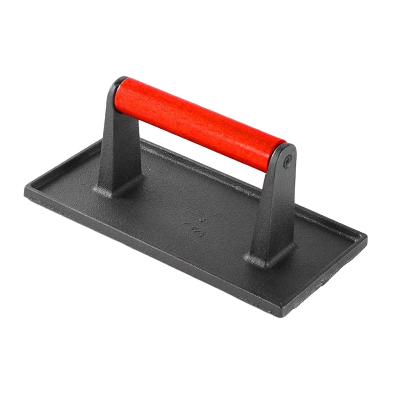 ATORSE Cast Iron Grilling Burger Press Nonstick Portable for Cooking Grilling Griddles Rectangle Burger Presses-picture-29