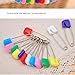 500 Pcs Safety Pins 2.1 Inch Plastic Head Diaper Pins with Safety Lock Closure Stainless Steel Saliva Towel Pins Triangle Towel Safety Pins