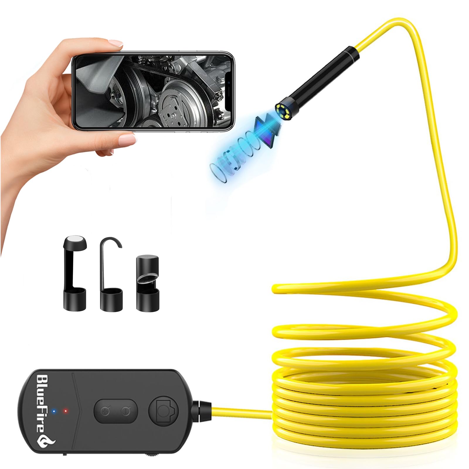 Endoscope WiFi DEPSTECH 1080P - Double Caméra - 5m Cable - Étanche IP67 - Pour Smartphone