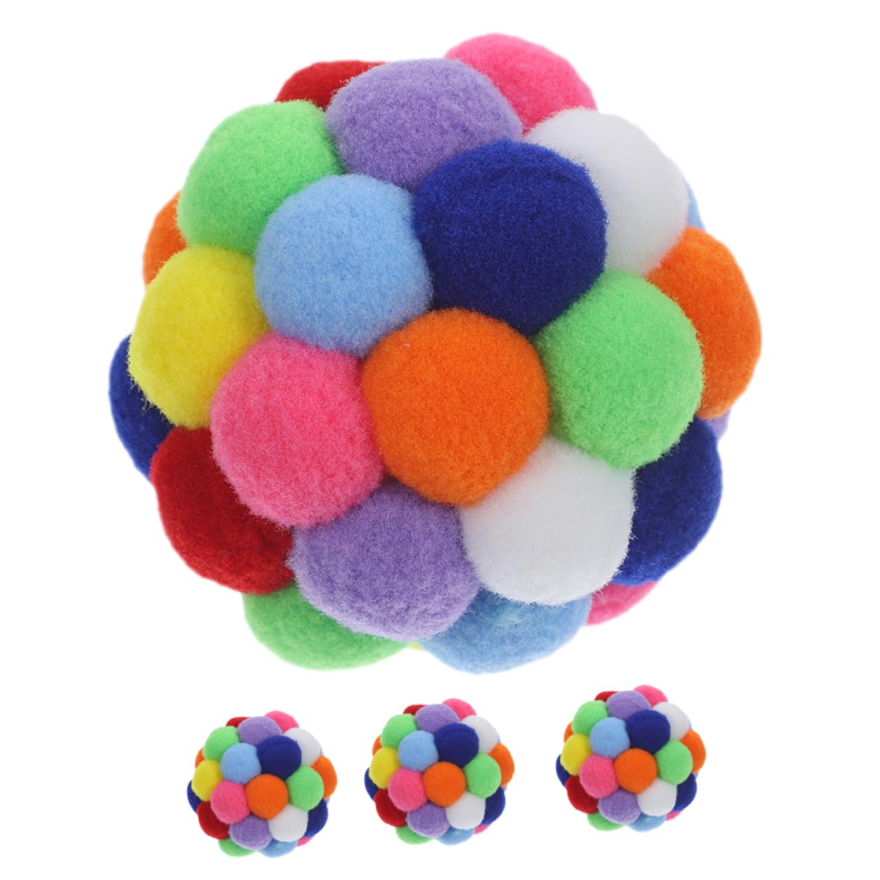 Ipetboom 20 Pcs Cat Ball Kitten Chase Rattle Pet Scratching Ball Kitten Toys Cat Scratching Ball Cat Sisal Bal Soft Fuzzy Balls Kitten Scratcher Cat Toys Pet Toy Pet Ball Household Plush