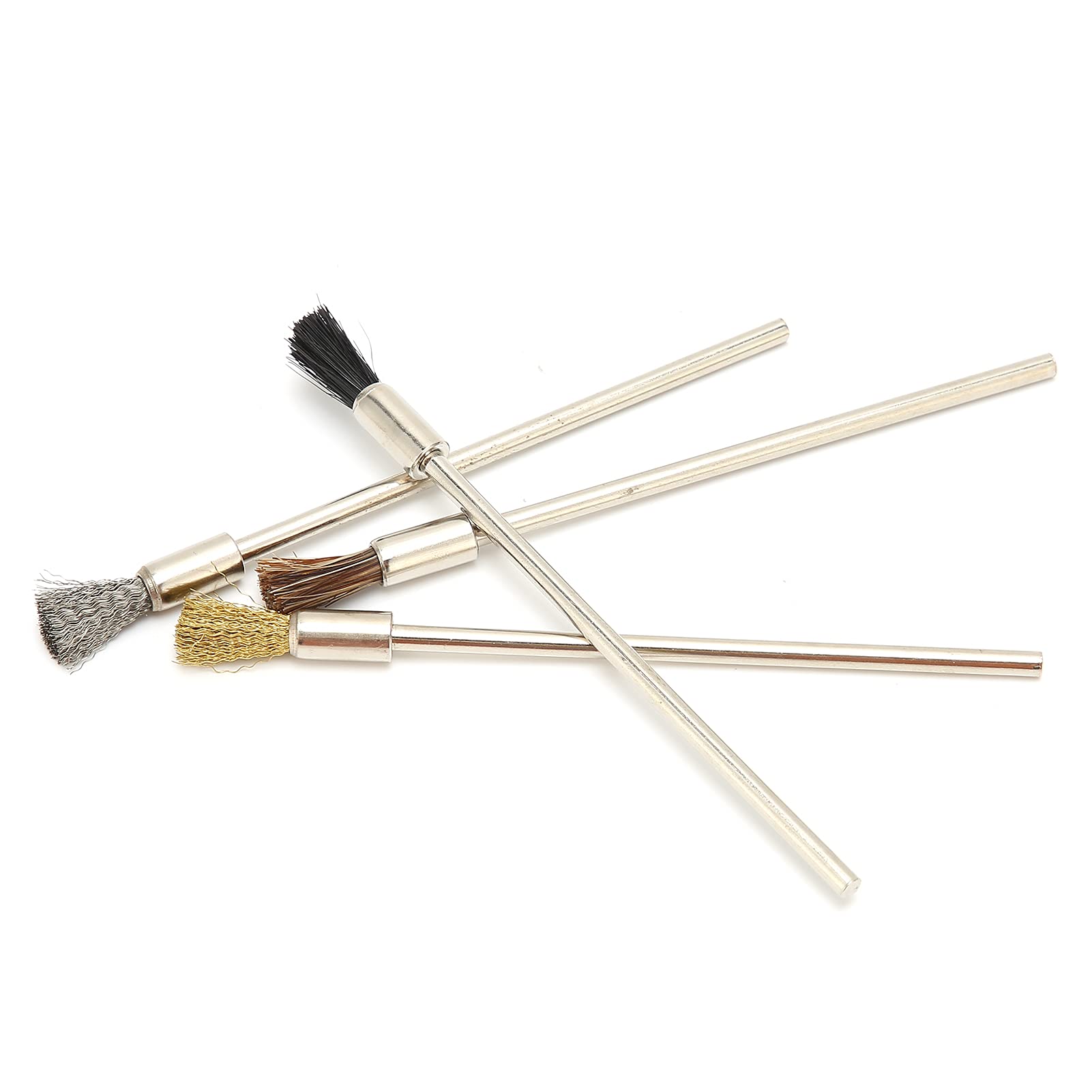 Mini Set di Spazzole Metalliche, Spazzole Metalliche in Acciaio Inossidabile Ampia Applicazione Rimuovi lo Sporco Aree Strette Mini Spazzole Metalliche, per la Pulizia di Strumenti Elettronici in Mini