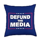 DEFUND The Media Stop Don't Support Fake News Throw Pillow
