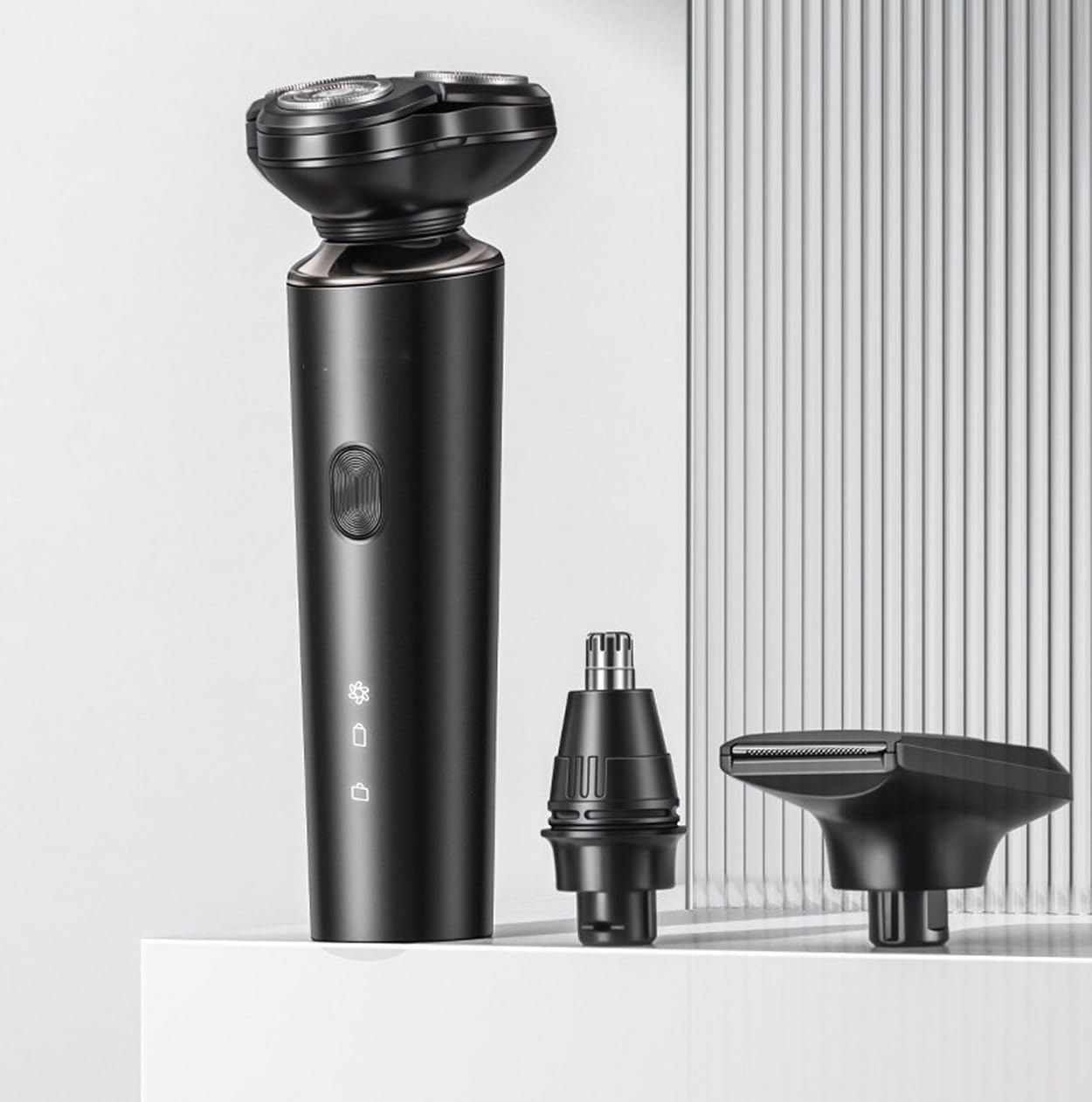 Rasoi per uomini calvi, rasoio elettrico multifunzione 3 in 1 rasoio per peli del naso basette trimmer interfaccia di ricarica USB rasoio per barba
