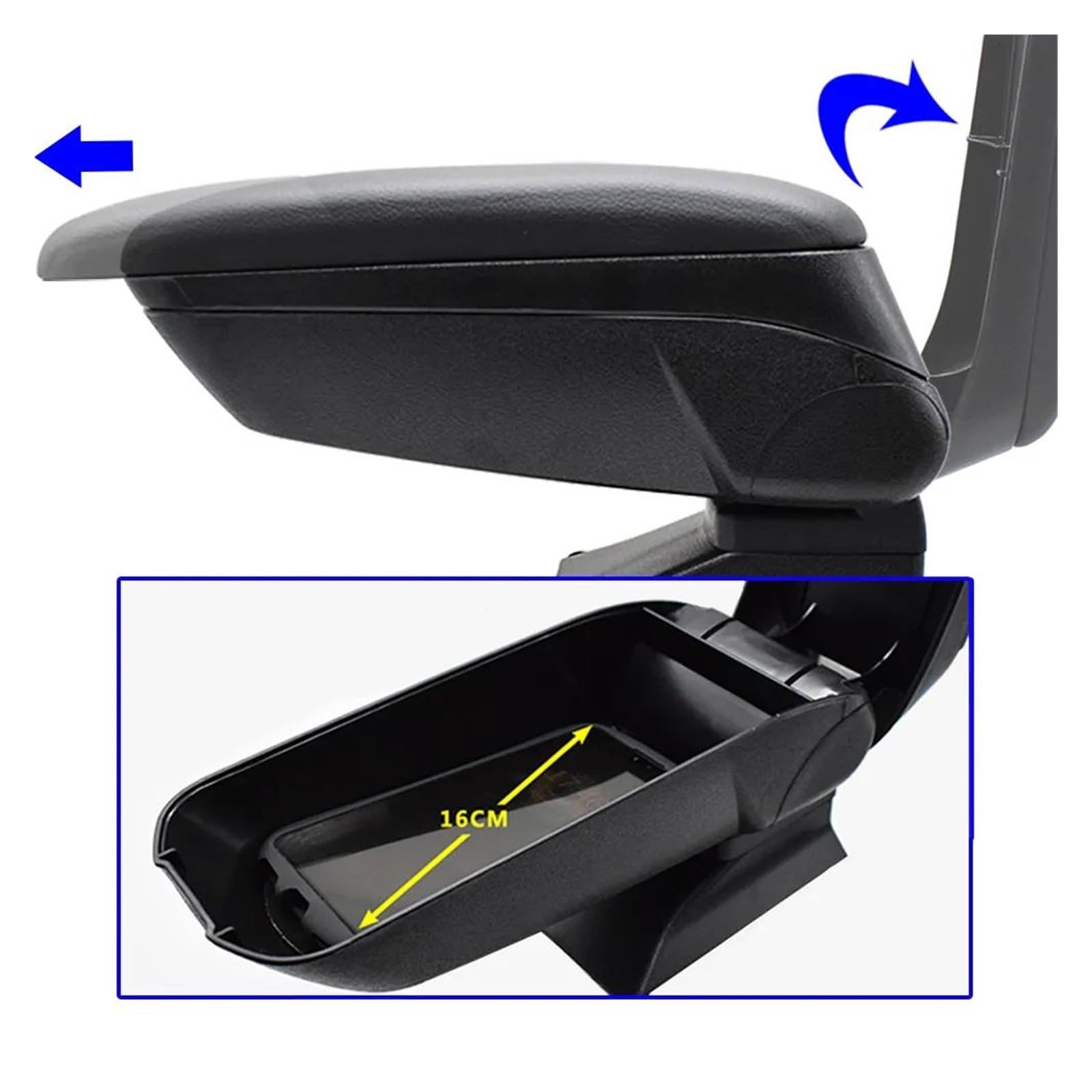 Appoggio Poggia Braccio Per Dacia Per Duster 2010 2011 2012 2013 2014 2015 Auto Bracciolo Box Scorrevole Accessori Bracciolo Centrale Nero