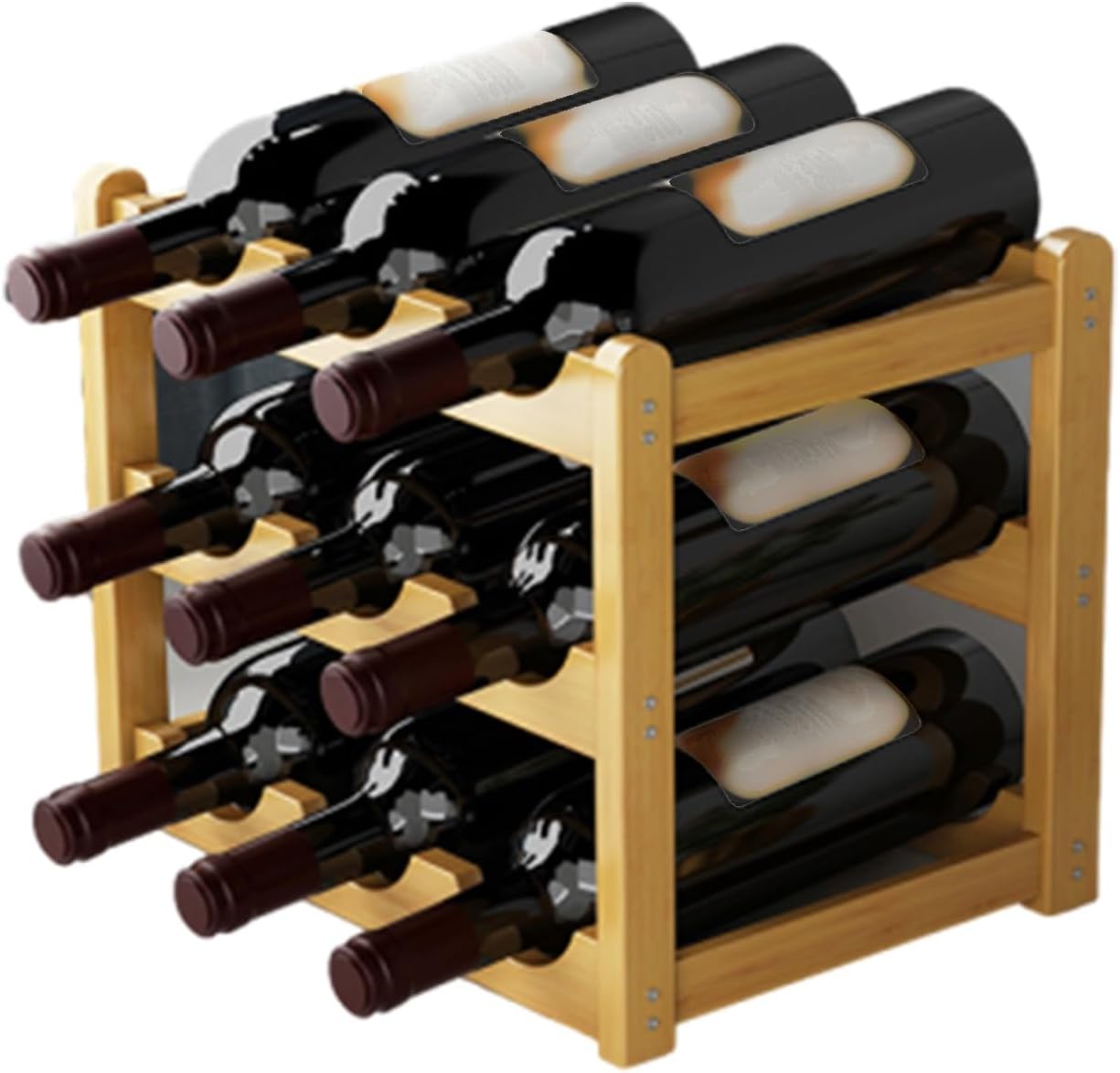 Whiskey Shelf Liquor Bottle Display Rack for Kitchen Dining Room Home Bar Wine Collection Organizer with Bottle Storage Shelves