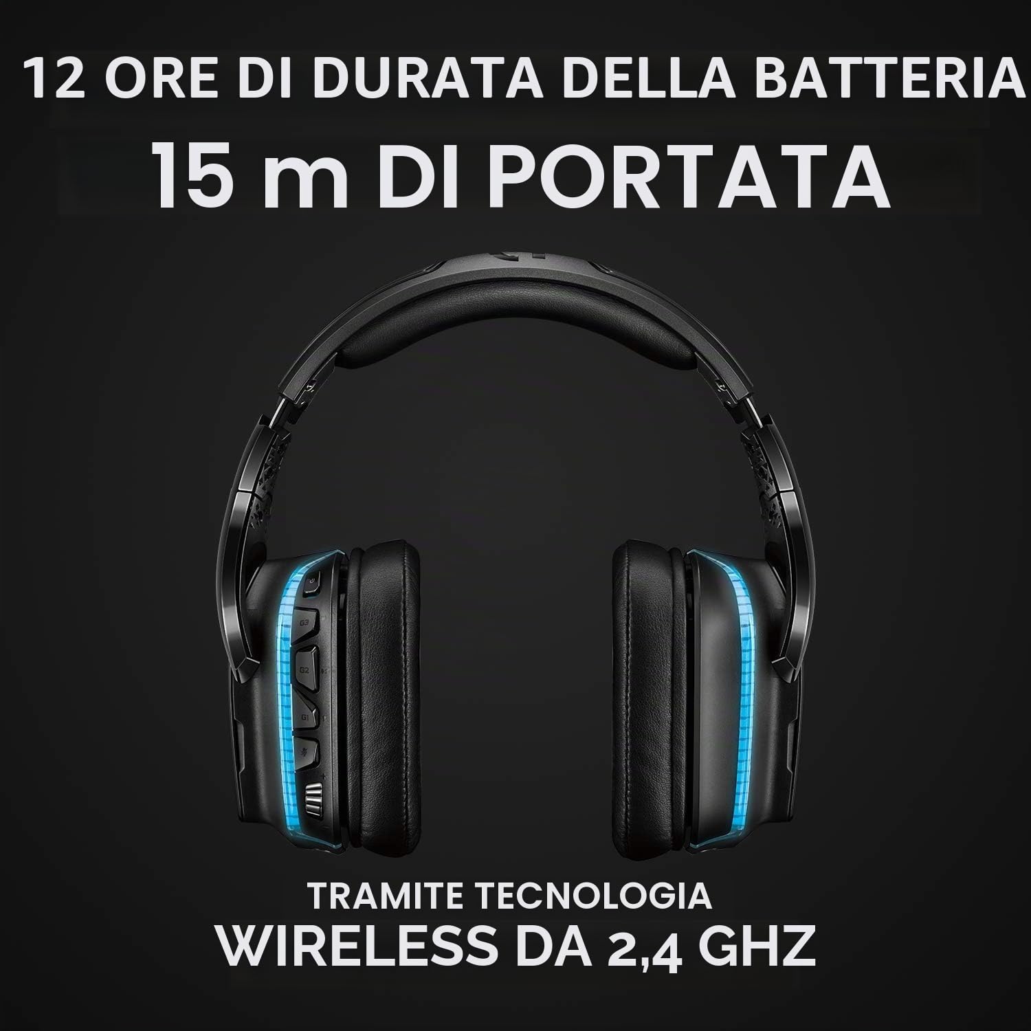 Natur Pur LieferAlles E.C. Cuffie da gioco wireless G935 con LIGHTSYNC RGB, 7.1 Surround Sound DTS Headphone: X 2.0, driver da 50 mm, connessione wireless, switch PC/Xbox One/PS4/N, colore nero