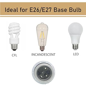 Keyless Porcelain Threaded Socket,TWDRTDD Medium Base E26 Threaded Keyless Porcelain Socket with Brackets (with 10cm Leads)